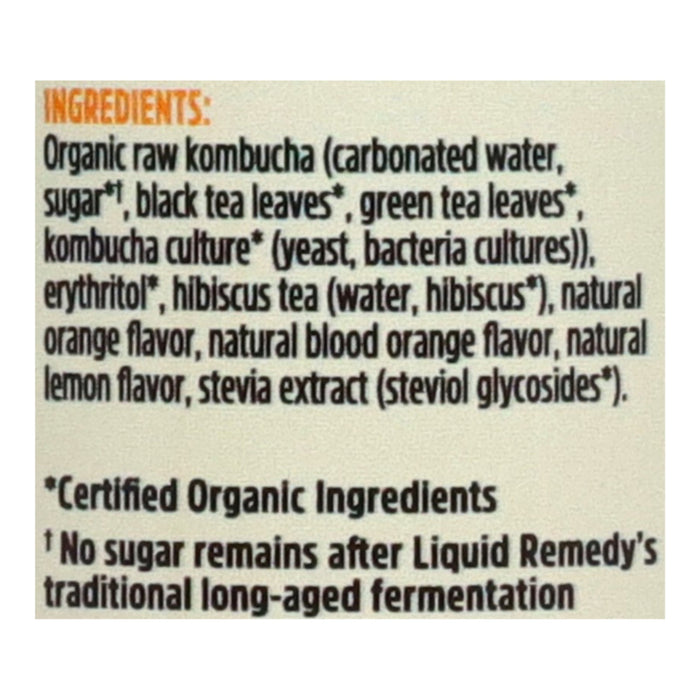 Remedy Kombucha Organic Orange Splash, 12 fl oz  (Pack of 12)