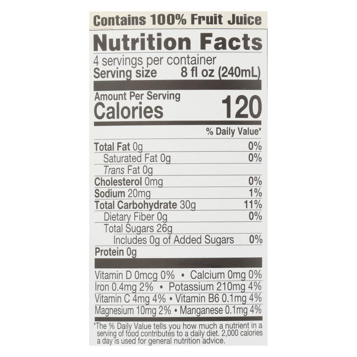 Lakewood Organic Pure Apple Juice, Pack of 6 - 32 Fl Oz