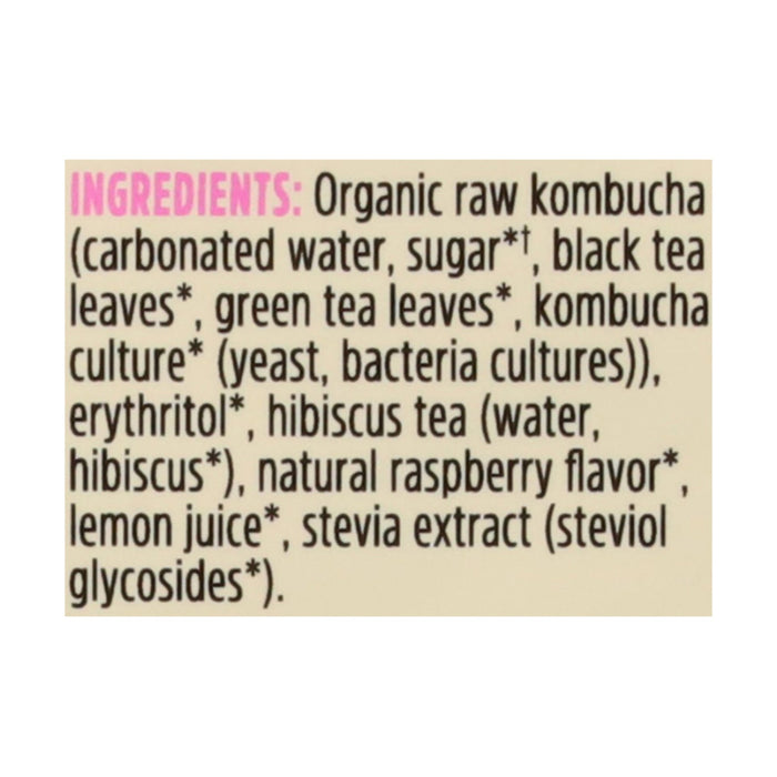 Remedy Kombucha Organic Raspberry Lemonade, 6 pack of 4/12 fl oz