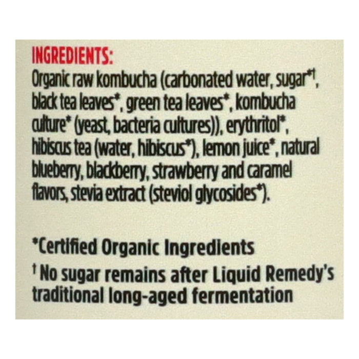 Remedy Kombucha Organic Mixed Berry, 12 fl oz  (12 Pack)