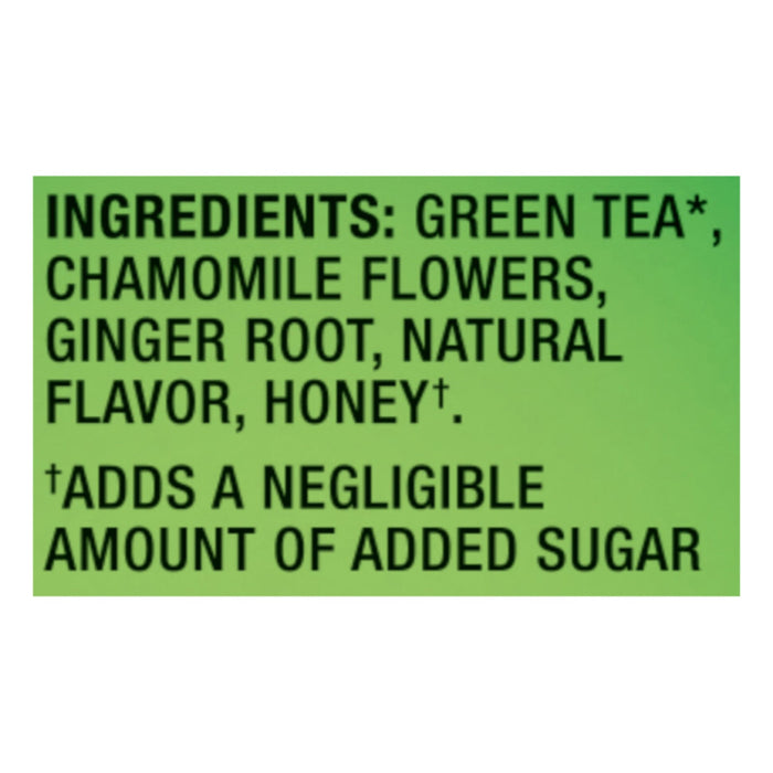 Lipton Green Tea Bags - Honey Ginger Flavor - 20 Count (Pack of 6)