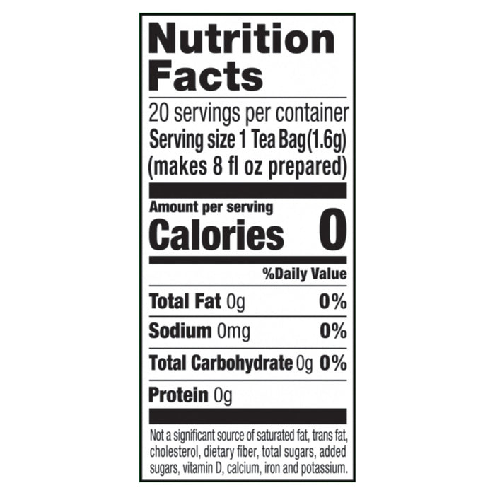 Lipton Green Tea Bags - Honey Ginger Flavor - 20 Count (Pack of 6)