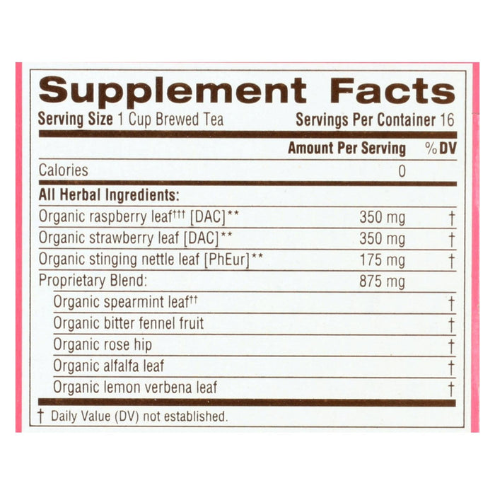 Traditional Medicinals Organic Pregnancy Tea - Caffeine Free - 16 Bags | Nausea Relief & Digestive Support