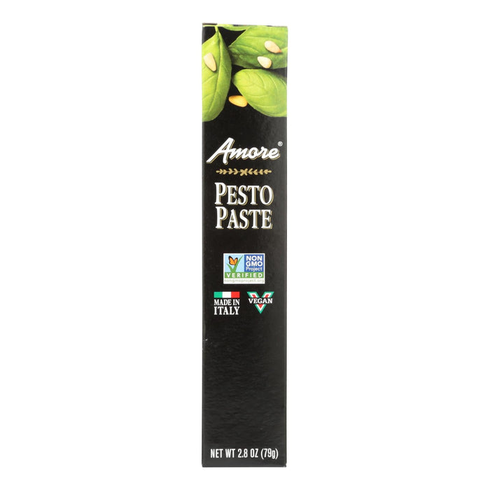 Amore Pesto Paste - 2.8 Oz - Pack of 12 - Authentic Italian Basil Pesto