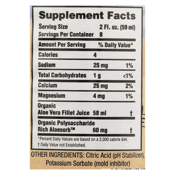 Lily Of The Desert Aloe Vera Juice Inner Fillet, 16 Oz - Pure & Soothing