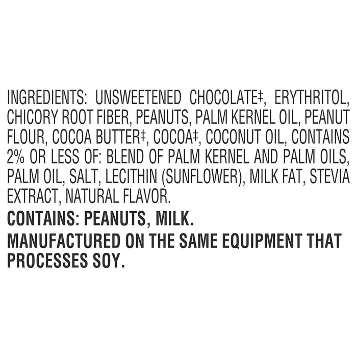 Lily's Dark Chocolate Peanut Butter Cups, (Pack of 12) - 3.2 Oz Each