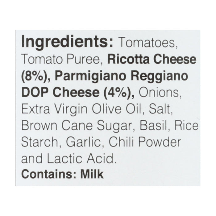 Cucina & Amore Tomato Ricotta & Parmigiano Reggiano Pasta Sauce - 16.8 Oz - Pack of 6 - Authentic Italian Flavor