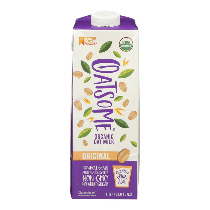 Better Body Foods Original Oat Milk, Dairy-Free, 6 x 33.8 fl oz (Pack of 6)