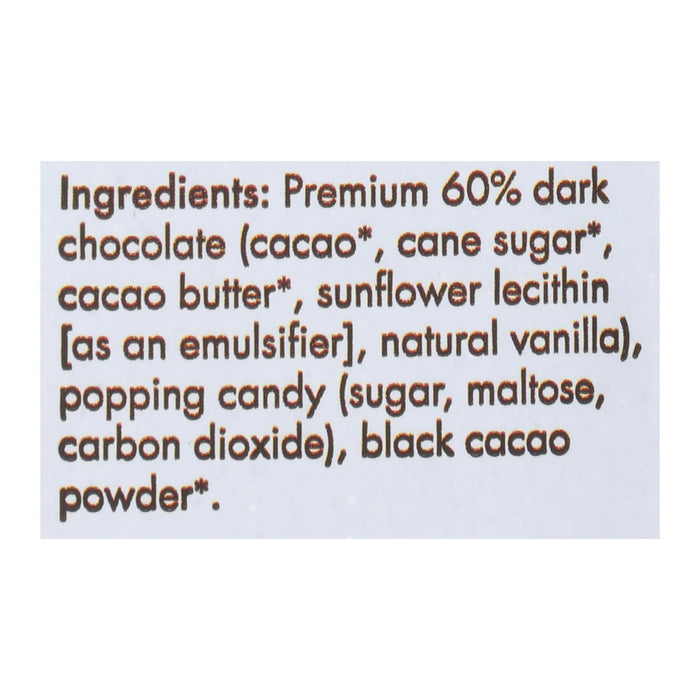 Chuao Exploding Coal Dark Chocolate Bar - 2.8 Oz - Pack of 12