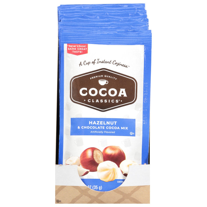 Cocoa Classics Chocolate Hazelnut Cocoa Packets - 1.25 Oz - 12 Count