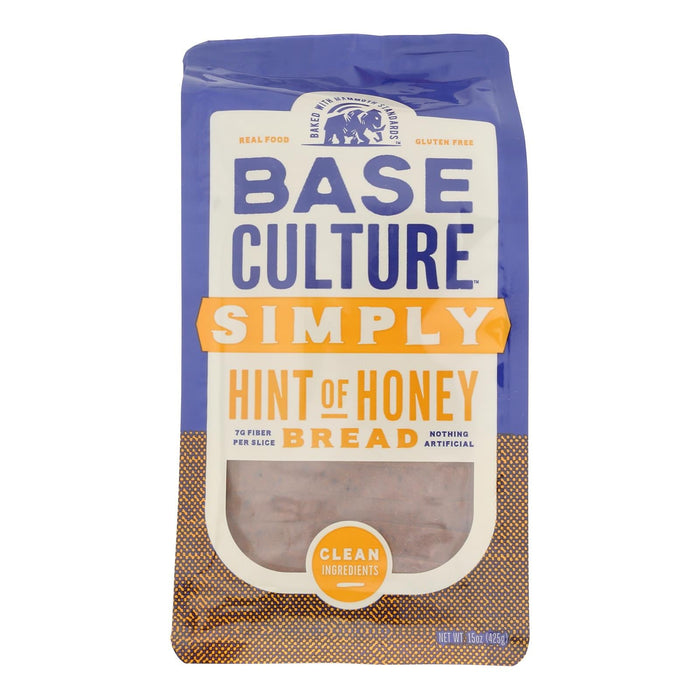 Base Culture Simply Bread - Hint of Honey - 6 x 15 oz Loaves - Gluten-Free & Grain-Free