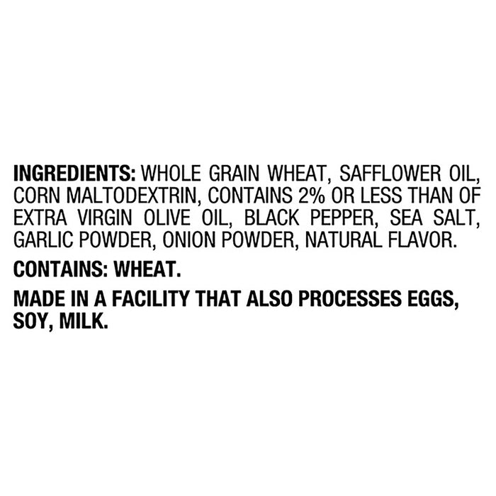 Back To Nature Harvest Stone Wheat Crackers, Black Pepper, 12-7 oz Cases