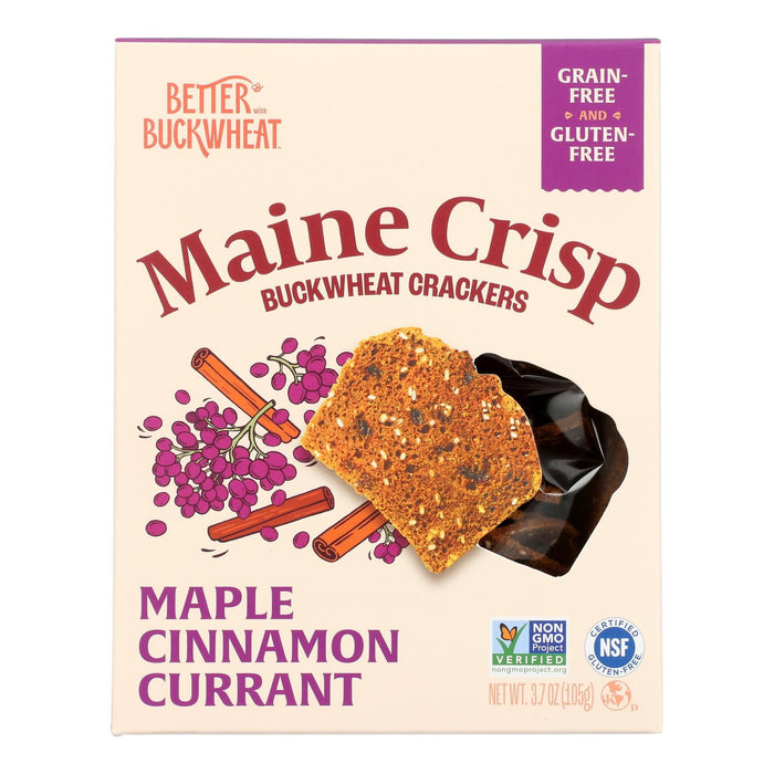 Better With Buckwheat Crisps Cinnamon Maple (Pack of 10) - 3.7 Oz - Gluten-Free & Nut-Free
