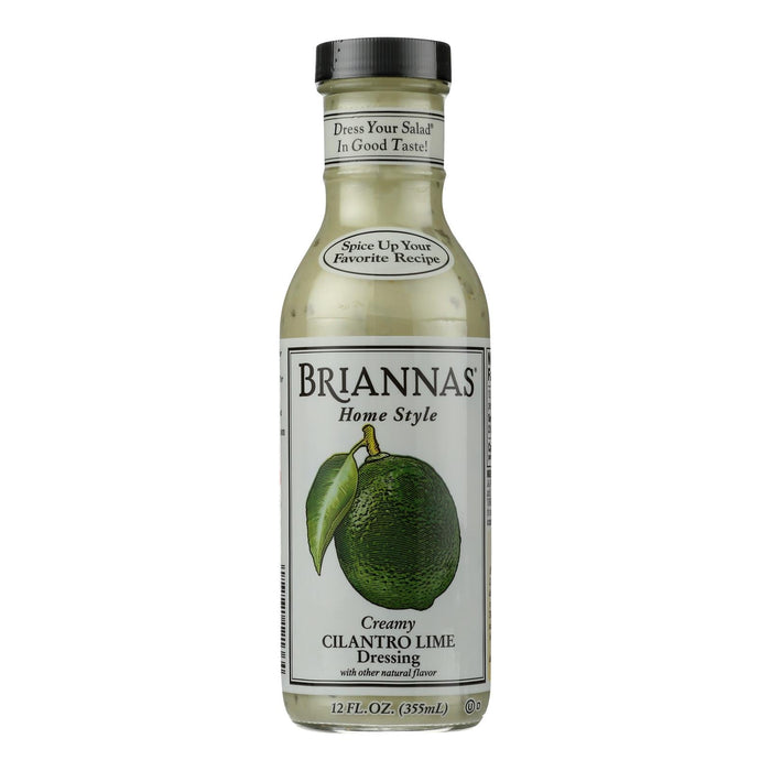 Brianna's Creamy Cilantro Lime Salad Dressing - 12 Oz - Pack of 6 - Tangy & Fresh
