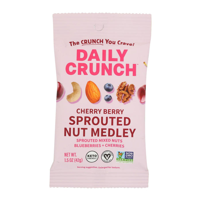 Daily Crunch Nuts Mixd Chry Bry Medley, 8 x 1.5 oz - Gluten-Free Snack Variety Pack
