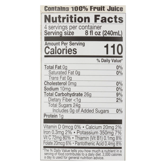 Lakewood Organic Pink Grapefruit Juice - 6 x 32 fl oz Case - Pure & Fresh