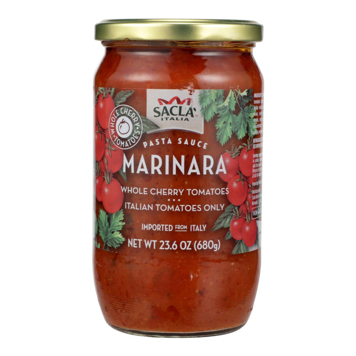 Sacla Marinara Pasta Sauce - Authentic Italian, GMO-Free - Case of 6 x 24 Oz Jars