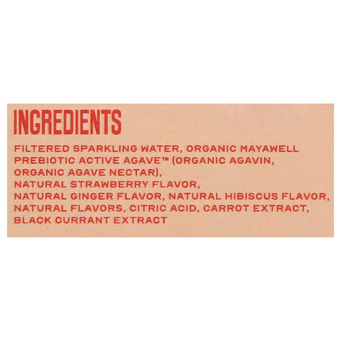Mayawell Prebiotic Soda - Strawberry Ginger - 6 x 12 fl oz