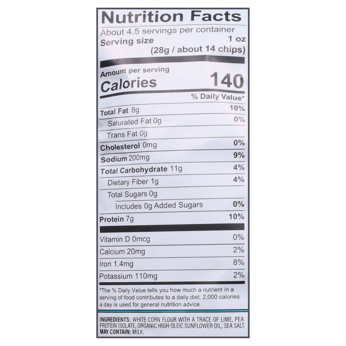 Simply Protein Sea Salt Tortilla Chips (Pack of 10) - 4.58 Oz Bags - Healthy & Delicious