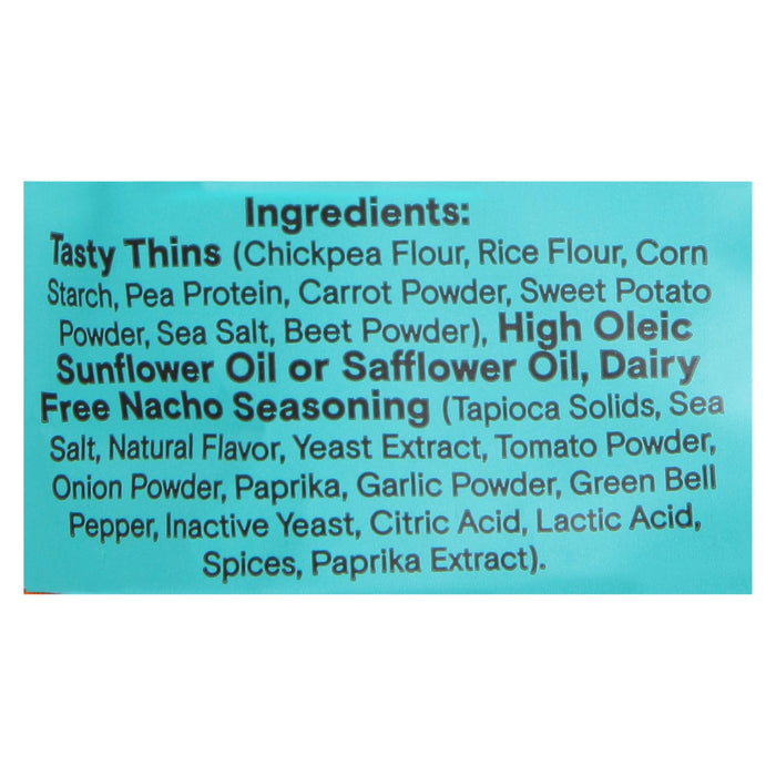 Biena Chickpea Snacks, Tasty Thins Nacho, 4 oz Bags, Pack of 12 - Gluten-Free & Plant-Based
