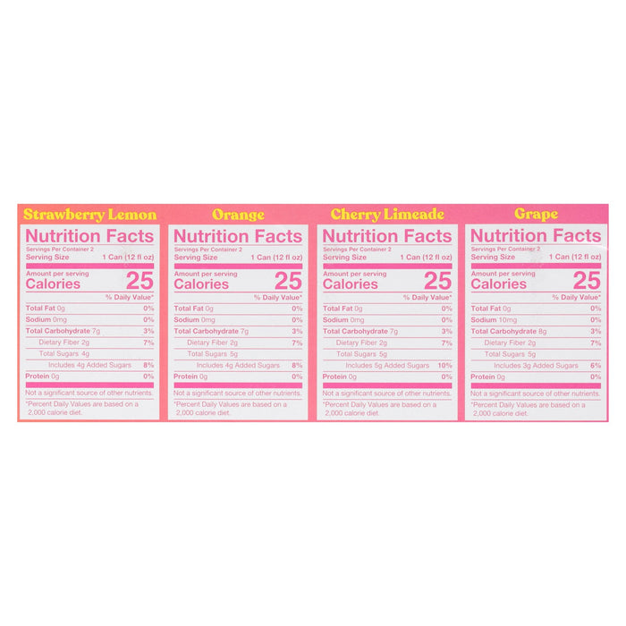 Poppi Prebiotic Soda Variety Pack: 4 Flavors, 3 Packs of 8 (12 fl oz  Each)