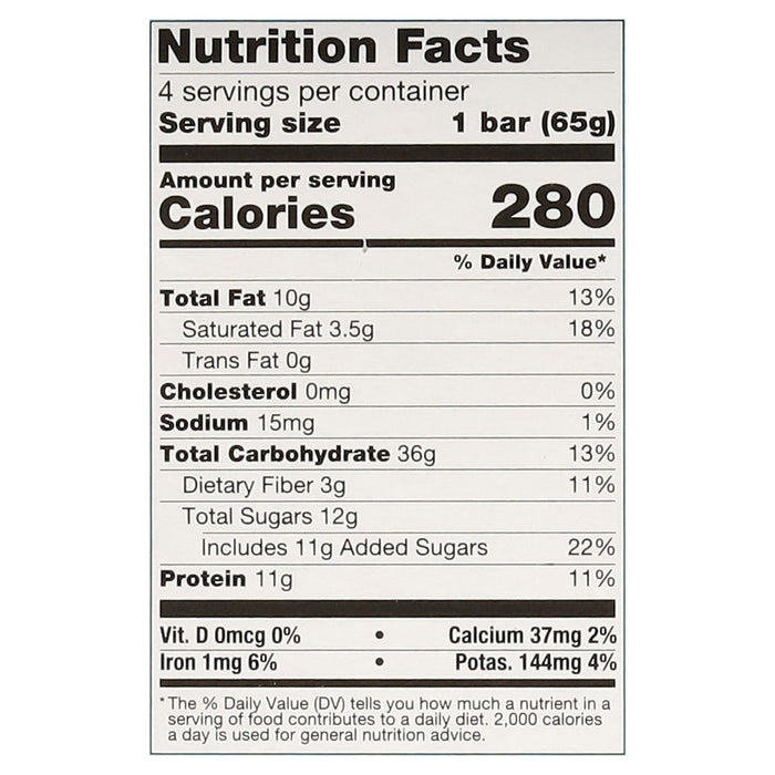 GoMacro Organic MacroBar Oatmeal Chocolate Chip Peanut Butter, 7 Count - 2.3 oz Bars