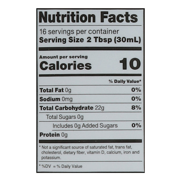 RxSugar Vanilla Syrup Organic, 6 x 16 fl oz