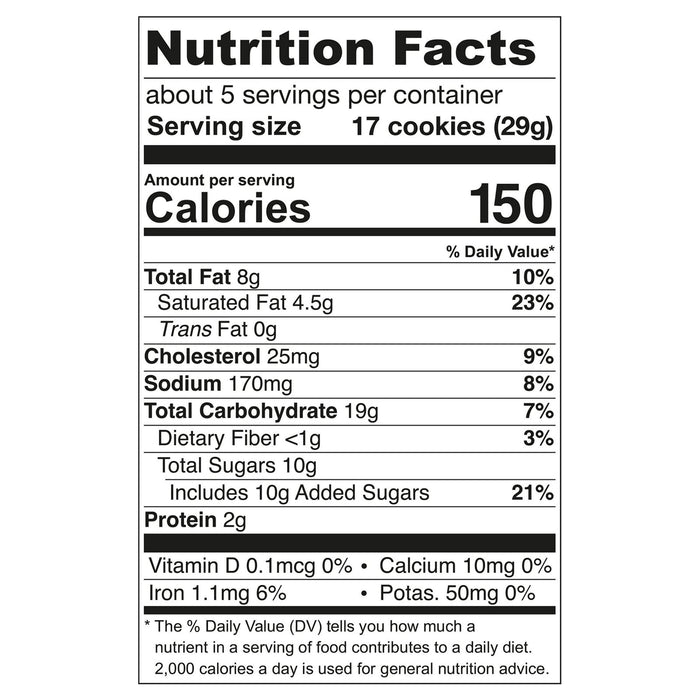 Tate's Bake Shop Tiny Chocolate Chip Cookies, 6-5.5 oz Packs
