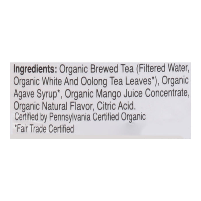 Just Ice Tea Organic White Mango Tea, 12-16 fl oz