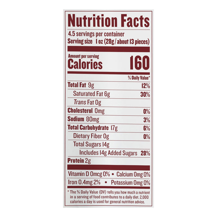 Justin's Dark Chocolate Organic Peanut Butter Pieces, 6 x 4.5 oz - Case