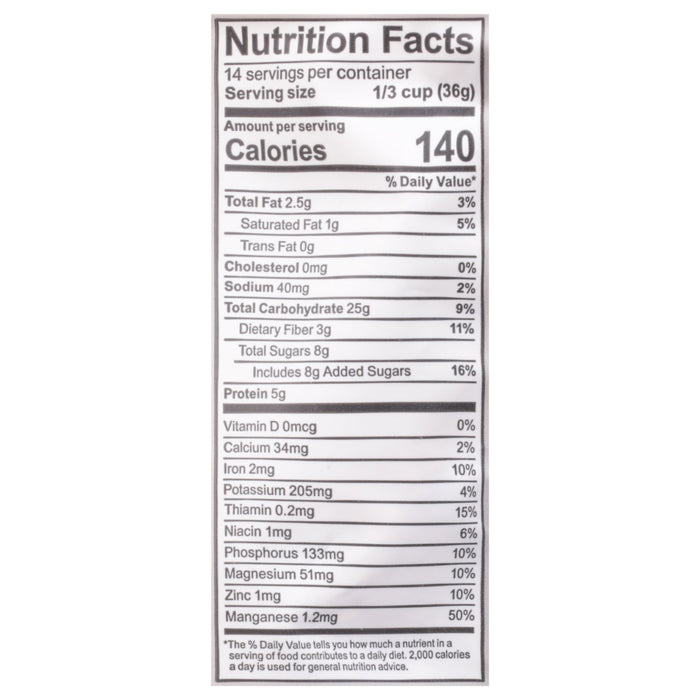 One Degree Organic Foods Sprouted Oatmeal Cacao Nib - 18 oz - (6 Pack)