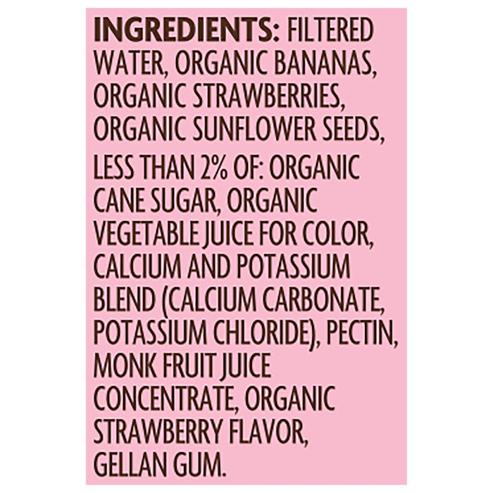 Mooala Banana Milk Organic Strawberry, 8.01 fl oz, 12-Count Case