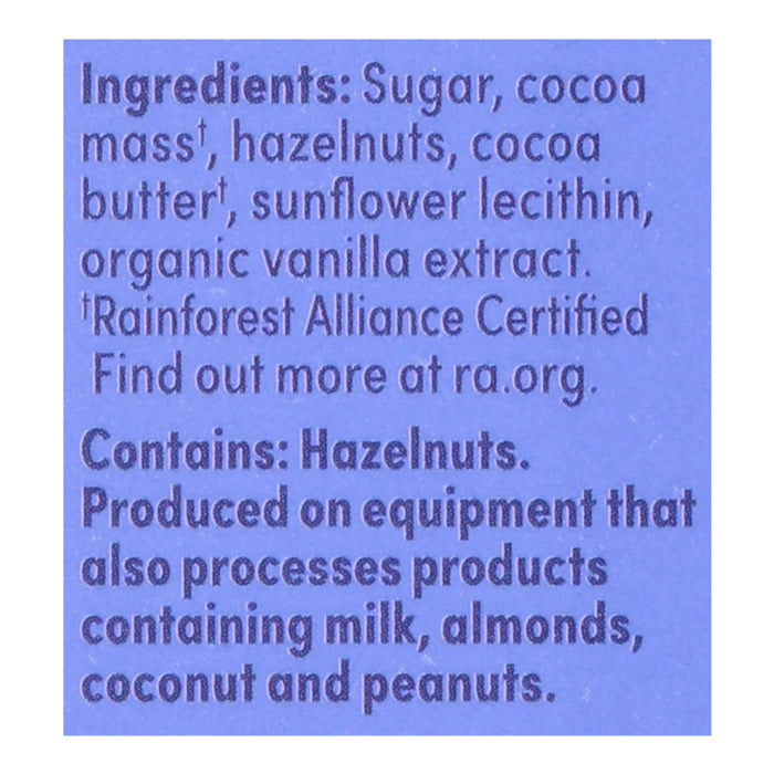 Lovo Milk Hazelnut Plant-Based Chocolate Bars - Pack of 12 (2.82 Oz Bars)