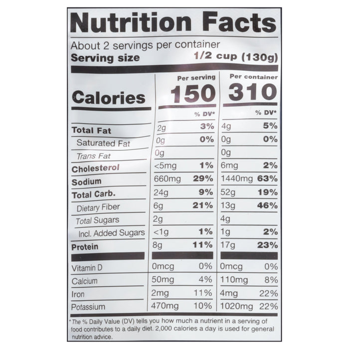 Somos Beans Refried Chipotle Black - Pack of 6 - 10 oz Pouches