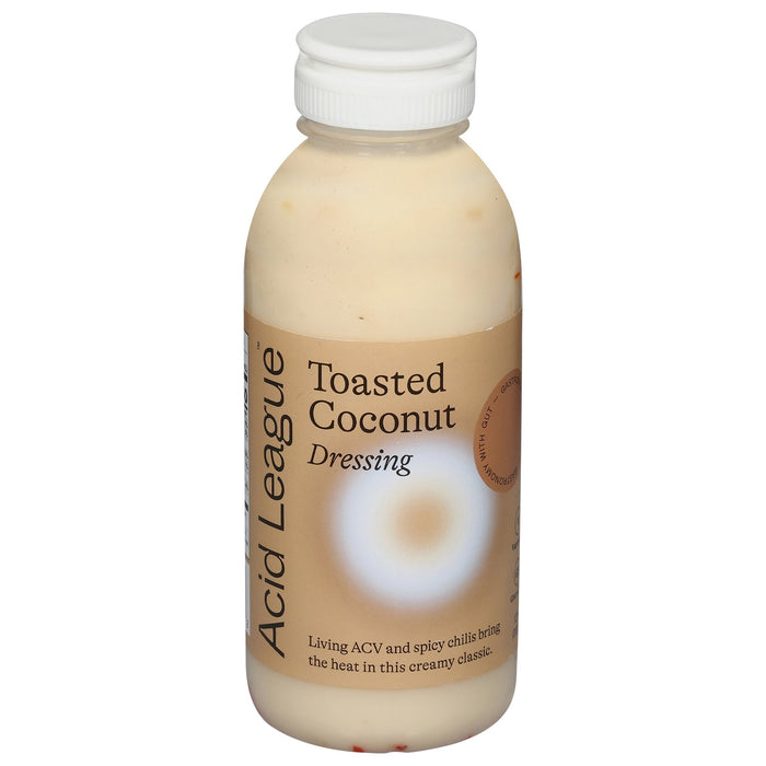 Acid League Toasted Coconut Dressing (Pack of 6 - 12 fl oz): Tangy, Tropical Vinaigrette