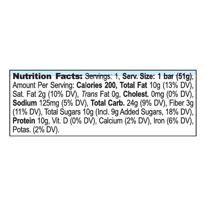 Verb Energy Protein Bar, Chocolate Chip Peanut Butter, Caffeine, 12 Count, 1.8 oz Bars