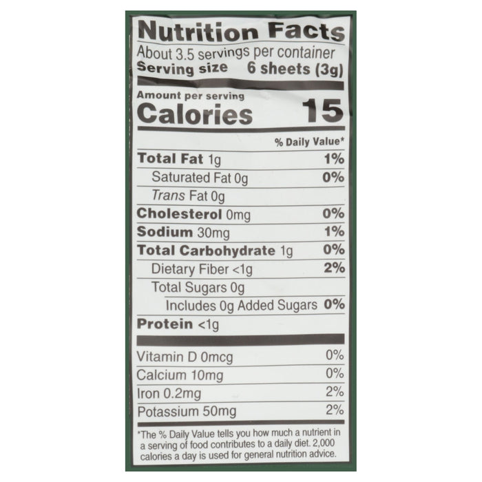 Bibigo Wasabi Seaweed Snack, 12 Pack - .35 oz Crispy Seaweed Sheets