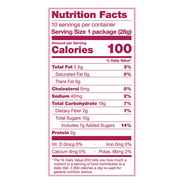 Nature's Bakery Raspberry Fig Bars Mini, 10 oz, 6-Count Case