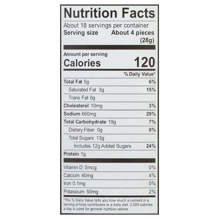 Sanders Milk Chocolate Sea Salt Thins - 6 x 18 oz Cases