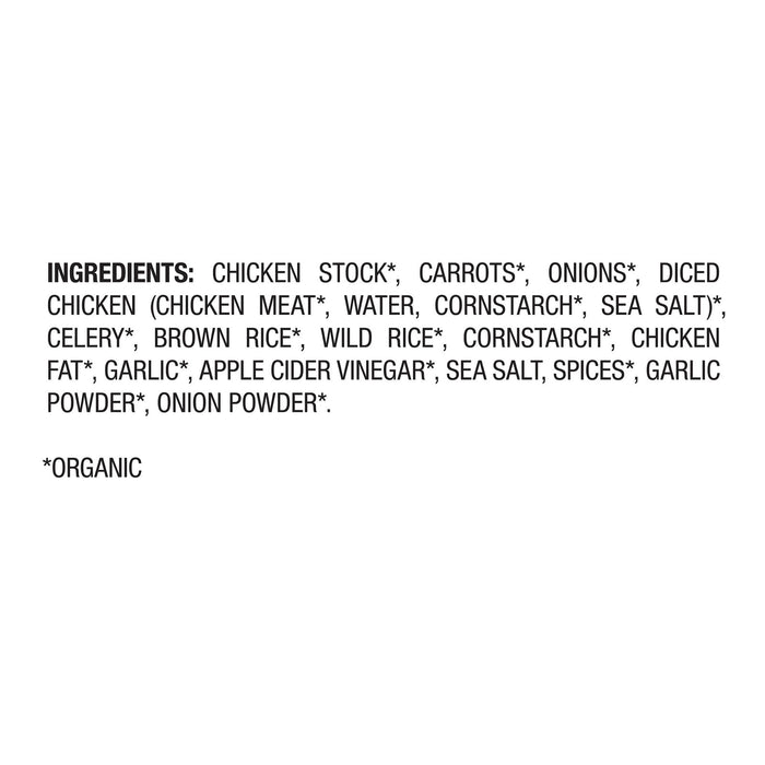 Pacific Foods Organic Chicken & Wild Rice Soup, Low Sodium, 16.3 Fl Oz (Pack of 12)