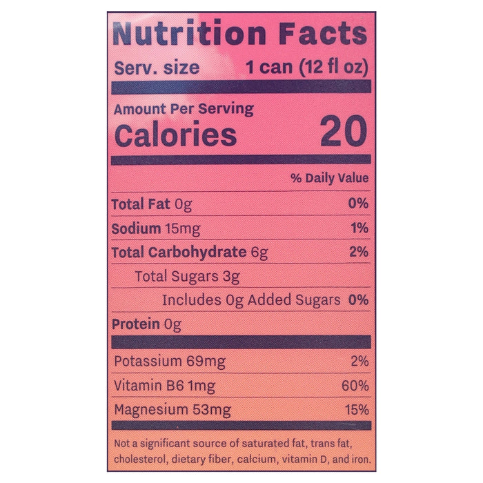 Recess Sparkling Water Raspberry Lemon Magnesium - Pack of 12 (12 fl oz )