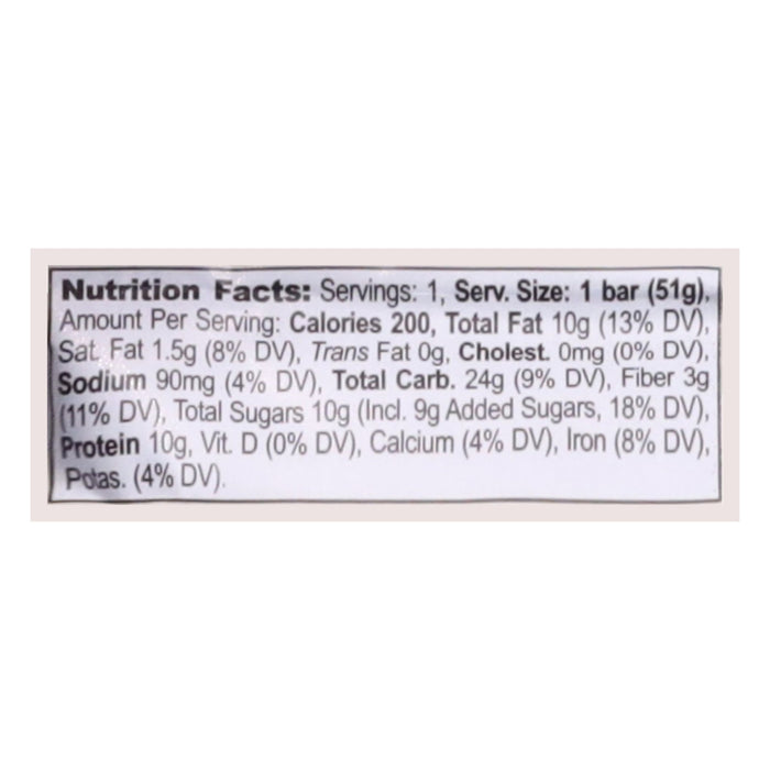 Verb Energy Oatmeal Chocolate Chip Caffeinated Protein Bar - 12 Count - 1.8 Oz Each