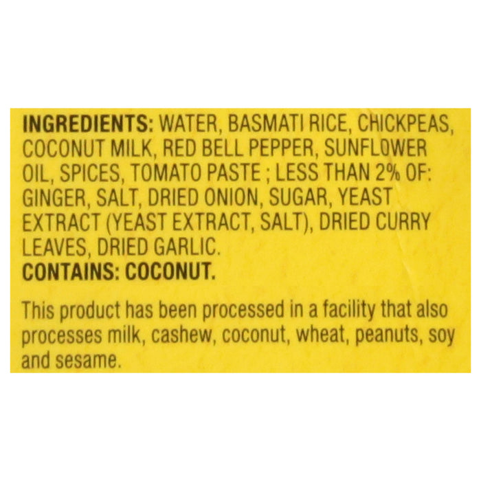 Tasty Bite Chickpea Biryani Bowl, 6 x 7 oz - Ready to Eat Indian Rice Dish