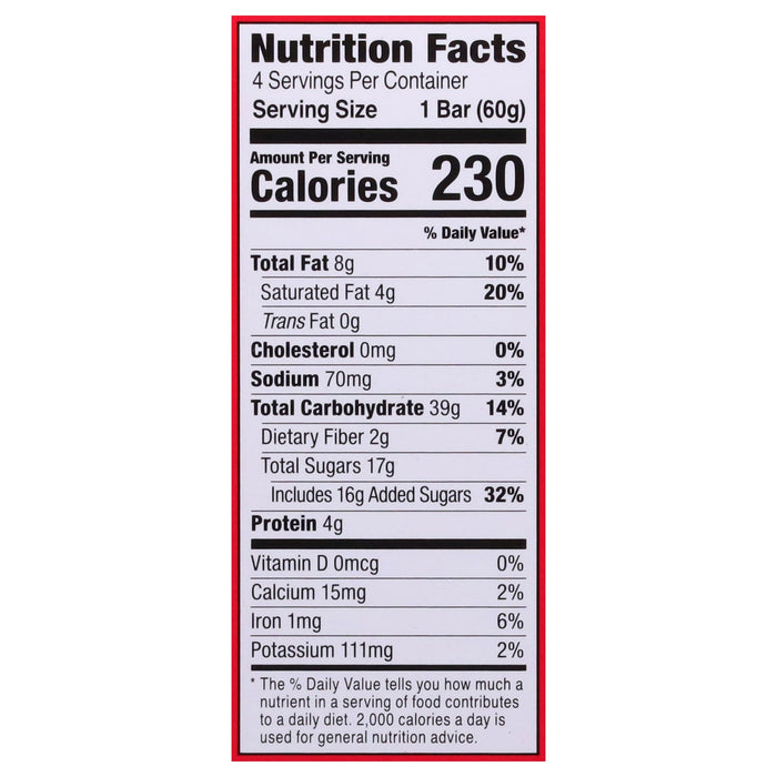 Bobo's Oat Bars PB&J Strawberry Jam - Pack of 6 (4/2.1 oz Bars)