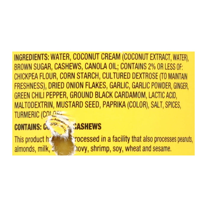 Tasty Bite Coconut Korma Simmer Sauce, 13 oz Pouches, 6-Pack