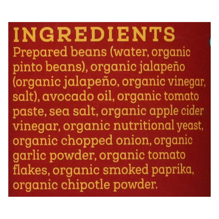 Siete Family Foods Charro Refried Beans - Organic Variety - Pack of 12 (15.5 oz )