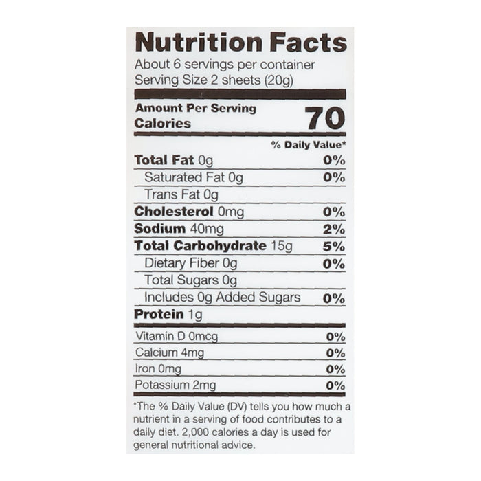 Ocean's Halo Organic Rice Paper Wraps for Spring Rolls, 12 Packs of 4.2 oz Each