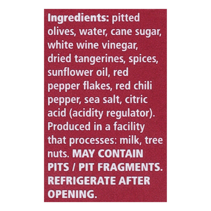 Divina Olives: Tangy Tangerine Chili Flavor - (Pack of 6) 14.1 oz