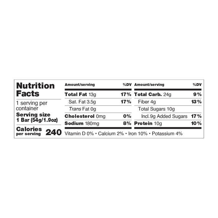 Dave's Killer Bread Organic Peanut Butter Chocolate Chunk Bar - 1.9 oz - 12 Count