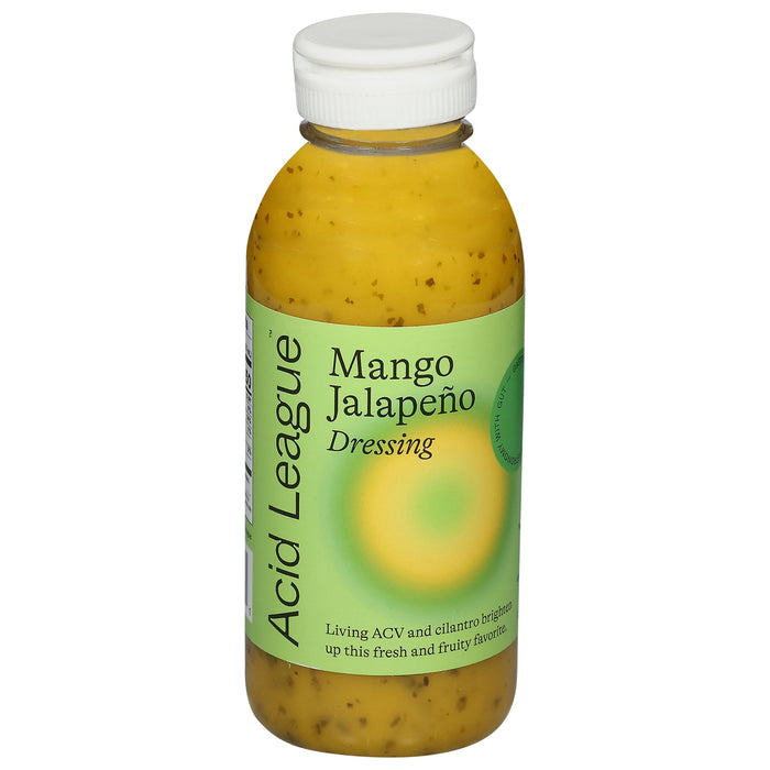 Acid League Mango Jalapeno Dressing (Pack of 6 - 12 fl oz) - Tangy & Spicy Vinaigrette